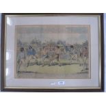 Boxing interest: 19th century school  Coloured engraving  "The Great Match between Randal and