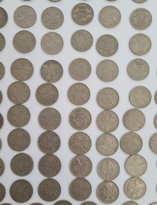 Quantity of 20th century coinage to include threepenny bit, shillings and sixpences - Image 6 of 10