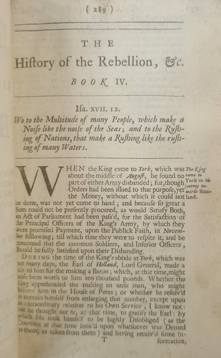 Antiquarian - Clarendon Edward, Earl " History of the Rebellion and Civil Wars in England ....." - Image 3 of 36