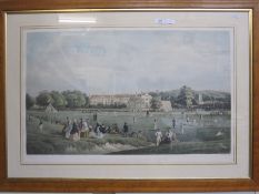 19th century school  Colour print "The Cricket Match Tonbridge School", printed by Hullmandel &