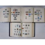 Three part-filled albums of assorted World stamps (3)