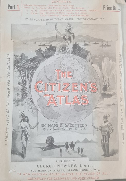 Bartholomew, J G  "The Citizen's Atlas", published by George Newnes in its 20 original parts, with - Image 9 of 16