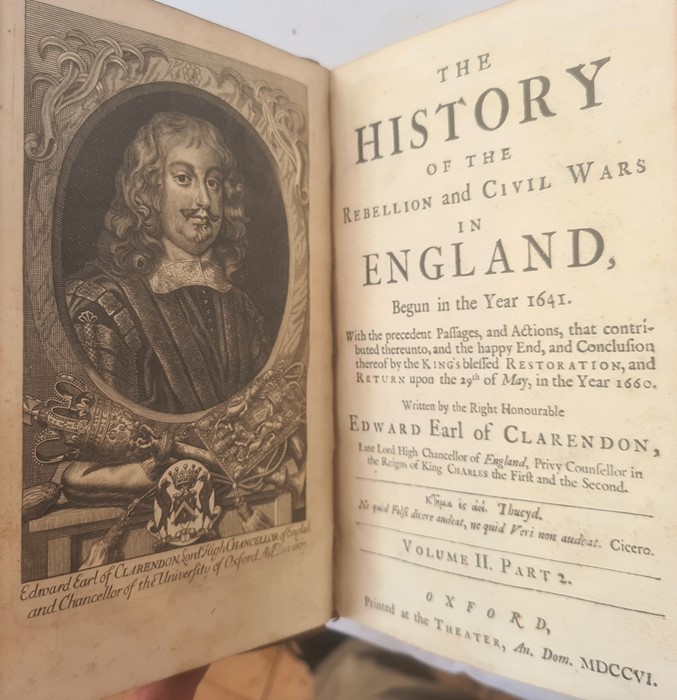 Antiquarian - Clarendon Edward, Earl " History of the Rebellion and Civil Wars in England ....." - Image 4 of 36