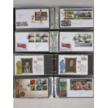 Box of ten First Day Cover albums including eight from Great Britain, one New Zealand and one