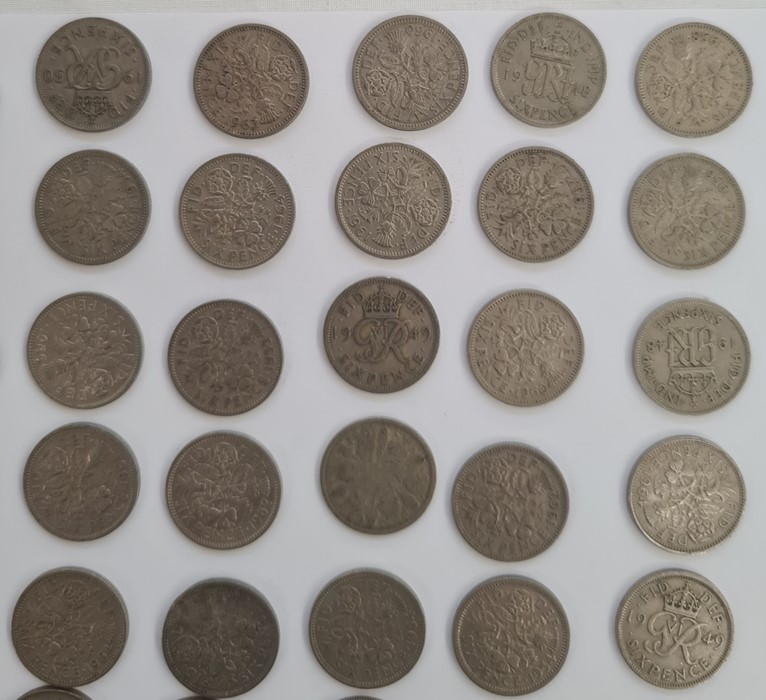 Quantity of 20th century coinage to include threepenny bit, shillings and sixpences - Image 9 of 10