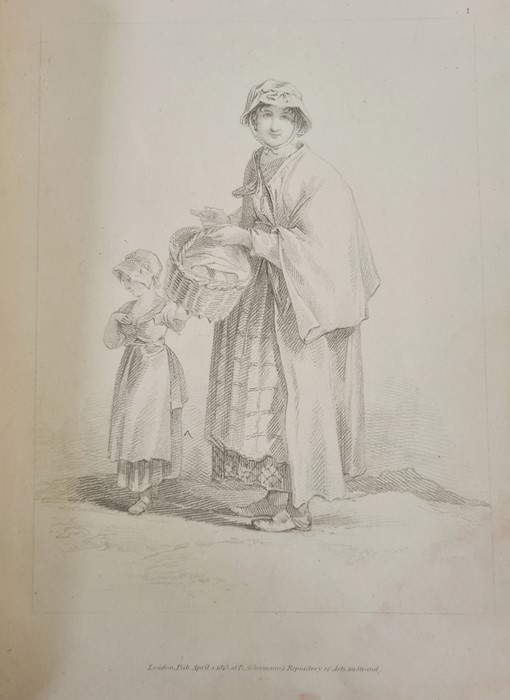 Pyne, W. " Rustic Figures in Imitation of Chalk"  R Ackermann 1817, second edition, frontis plate - Image 8 of 8