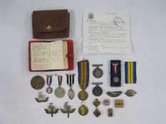 WWI War Medal and Victory Medal named to "100774. Spr. A. Clayton. R.E.",  WWI war medal and Victory