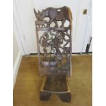 Kenyan tribal elder meeting chair, 89cm high approx.