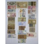 Collection of forty plus World banknotes, pre-decimal coinsCondition ReportPlease see additional