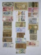 Collection of forty plus World banknotes, pre-decimal coinsCondition ReportPlease see additional