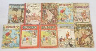 Collection of Rupert annuals (1 box)  BOOKS NOT COLLATED UNLESS OTHERWISE STATED, PLEASE ENSURE