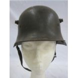 WWI German M16 helmet with leather liner and chin strapCondition ReportPlease see additional image