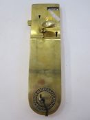 Brass penny door lock by Parker, Winder and Achurch, Birmingham