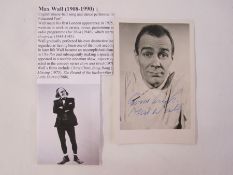 A folder of 20th century autographs (a few facsimile), reproduction photographs and cuttings to