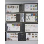 Twelve albums of GB First Day Covers, one of L.S.D and decimal, one album of GB Queen Elizabeth II