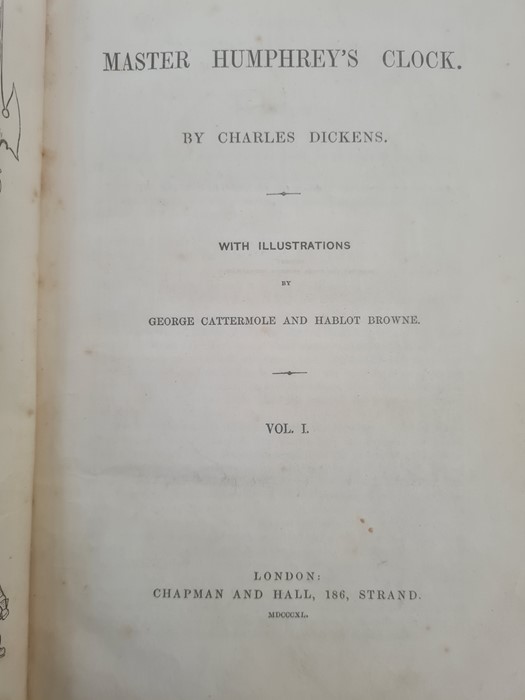Dickens, Charles  "Master Humphrey's Clock - The Old Curiosity Shop, Barnaby Rudge", Chapman & Hall, - Image 12 of 12