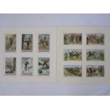 Two sets of six mounted trade cards 'Alpinisni' and 'Beritable Extrait De Viande Liebig', both