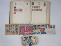 The Strand stamp album of whole World interest up to 1940's including loose paper franked with