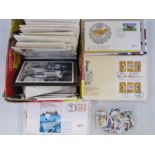 Bag with First Day Covers, loose stamps, etc. (1 bag)