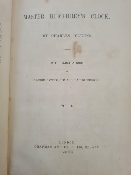 Dickens, Charles  "Master Humphrey's Clock - The Old Curiosity Shop, Barnaby Rudge", Chapman & Hall, - Image 8 of 12
