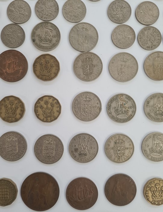 Quantity of 20th century coinage to include threepenny bit, shillings and sixpences - Image 3 of 10