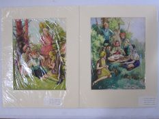 Barbara C Freeman (early 20th century) Pair of watercolours For the children's book 'The Gypsies',