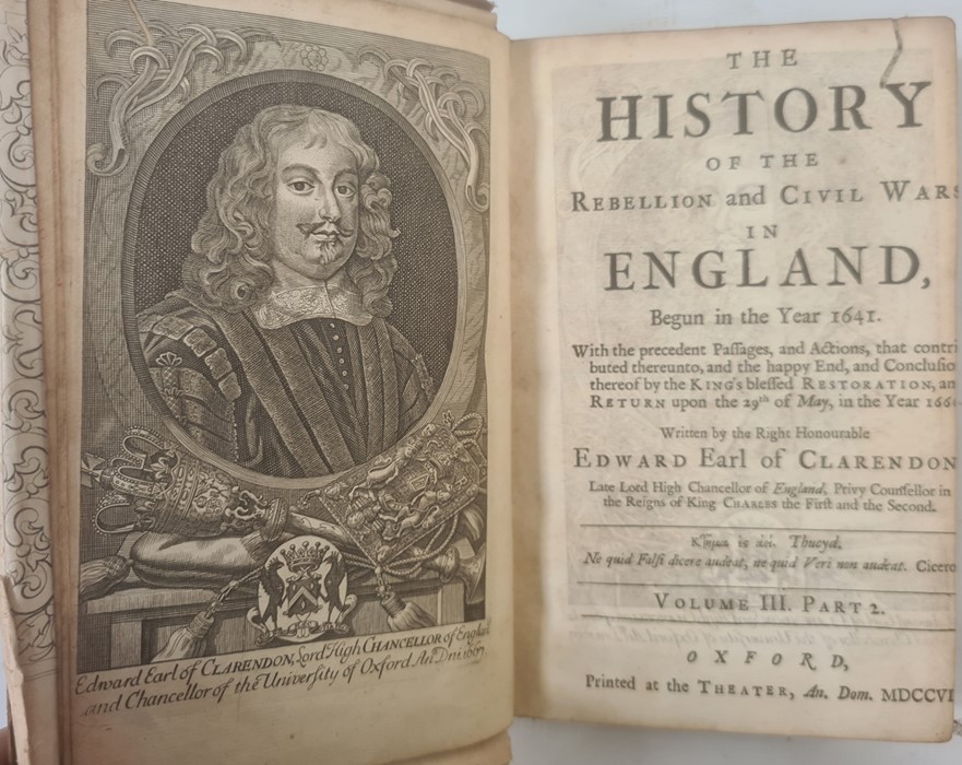 Antiquarian - Clarendon Edward, Earl " History of the Rebellion and Civil Wars in England ....." - Image 7 of 36