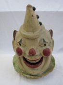 An early to mid 20th century painted Papier Mâché Carnival Parade Head in the form of a Barnum &