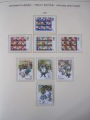 Two Schaubek fitting printed stamp albums for Great Britain and Channel Islands and Isle of Man,