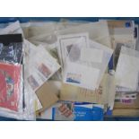 Plastic box with Commonwealth and World stamps including commercial covers, etc.