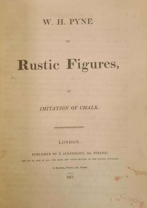 Pyne, W. " Rustic Figures in Imitation of Chalk"  R Ackermann 1817, second edition, frontis plate - Image 3 of 8