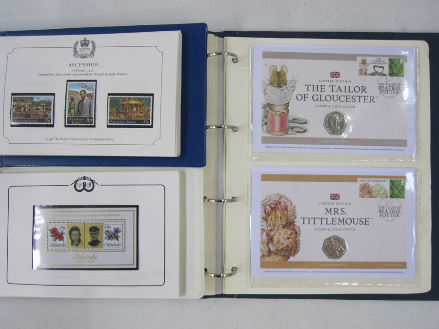 1977 Silver Jubilee album unmounted stamps, a special album, 1973 Royal Wedding unmounted stamps,