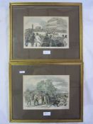 Sporting interest: various prints and coloured engravings to include 'Fencing Jerry's Admiration