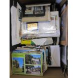 Box of stamps including First Day Covers, other covers, postcards, (1 box)