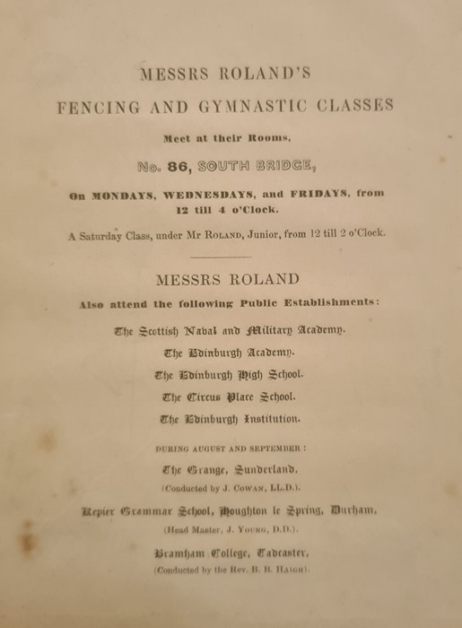 Roland, George " An Introductory Course of Fencing" Second Edition ( 1830?)  Edinburgh Published for - Image 7 of 12