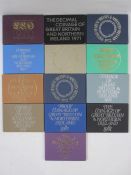 Collection of proof coinage of Great Britain and Northern Ireland sets, from 1970's to 1990's