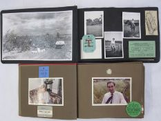 Two albums of photographs 1960's  and Race Course meetings badges and entry tickets to include