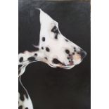Bex Barton (21st century)  Oil on canvas "Dalmatian Profile", 91cm x 61cm