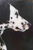 Bex Barton (21st century)  Oil on canvas "Dalmatian Profile", 91cm x 61cm