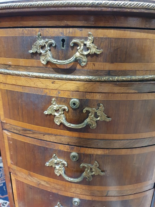 Early 20th century French-style ormolu-mounted rosewood kidney-shaped writing desk having brass - Image 24 of 28