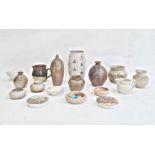 Ewenny pottery small bowl, quantity other studio pottery ceramics to include vases and jugs and