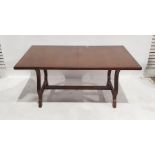 20th century extending rectangular dining table and six ladderback chairs (7)