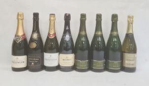Collection of sparkling wines and champagnes including two bottles of Bollinger Special Cuvee, one