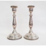 A pair of Lord Saybrook International sterling candlesticks, marked to base and no. 93, 24cm high (