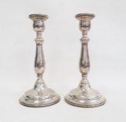 A pair of Lord Saybrook International sterling candlesticks, marked to base and no. 93, 24cm high (