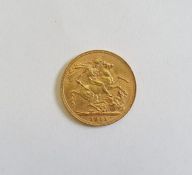 George V gold sovereign dated 1911