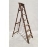 Six-step wooden ladders