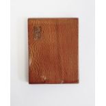 Early 20th century tiger beech wooden cigarette case in the style of Faberge, of rectangular form,