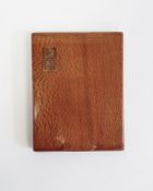 Early 20th century tiger beech wooden cigarette case in the style of Faberge, of rectangular form,
