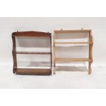 Two wall-hanging racks and dressing table mirror (3)
